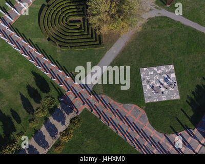 Labyrinth, Irrgarten im Park der Villa Montalvo, Campi Bisenzio, Florenz, Italien Stockfoto