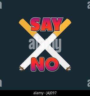 Kein Tabak-Tag. Stock Vektor