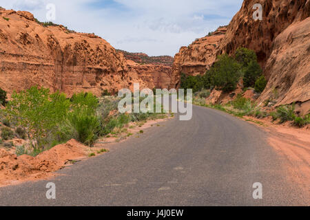 Burr Trail Road, die landschaftlich schöne Strecke in Süd-Utah Stockfoto