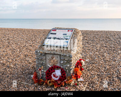 Kanadisches Kriegerdenkmal, Worthing, Worthing, West Sussex, UK. Stockfoto