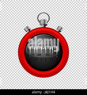 Stoppuhr mit rotem Rand illustration Stock Vektor