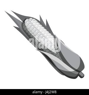 Maiskolben-Symbol, grauen Stil Monochrom Stock Vektor