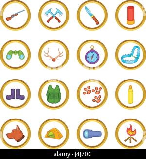 Vektor-Set Jagd, cartoon-Stil Stock Vektor