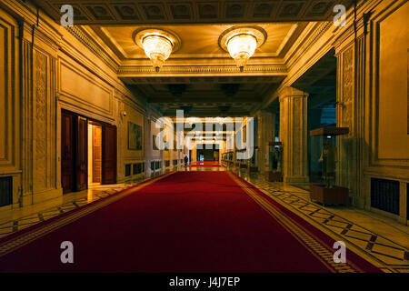 Stock Foto - Innere des Palastes des Parlaments in Bukarest, der Hauptstadt von Rumänien Stockfoto