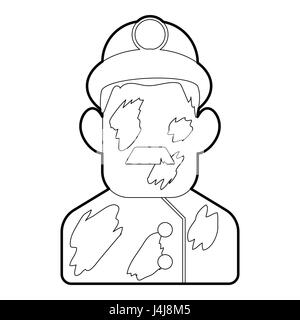 Bergmann-Symbol, Umriss-Stil Stock Vektor