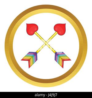 Zwei Pfeile LGBT-Vektor icon Stock Vektor