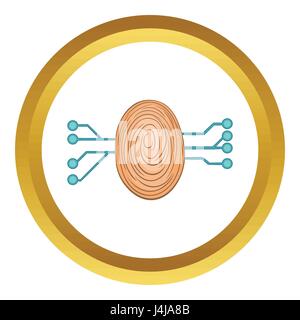 Fingerabdruck-Scan Vektor icon Stock Vektor