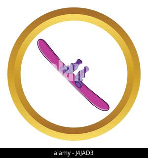 Snowboard Sport Ausrüstung Vektor icon Stock Vektor
