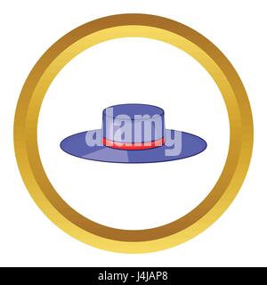 Spanien-Mütze mit Red Ribbon Vektor icon Stock Vektor