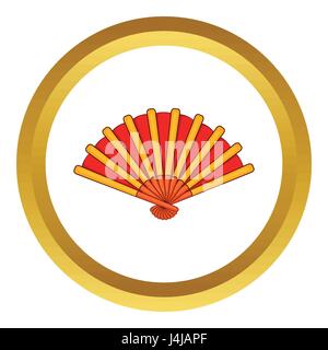 Spitzen Fächer weiß Vektor icon Stock Vektor