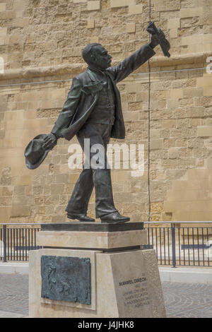 Malta, Valletta, Manwel Dimech Denkmal Stockfoto