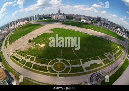 KHODYNSKOE POLE, Moskau, Russland - 24. Juni 2011: Alte Flughafen-Panorama. Stockfoto