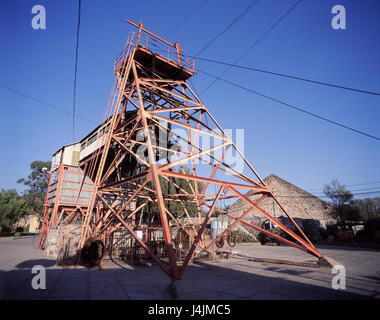 Mexiko, Guanajuato Stadt La Valenciana Silbermine Mittelamerika, Mine Bereich, meins, Bergbaugebiet, Bergbau, Bergwerk, Silberproduktion, Wirtschaft Stockfoto