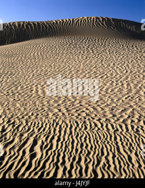 Tunesien, Sahara, Borj el Khadra, Düne, Rippelmarken Afrika, Natur, Wüste, wilde Landschaft, Sanddüne, Sand, Trockenheit, Trockenheit, Wassermangel, Leben-Trägerflugzeuge, strukturieren Stockfoto