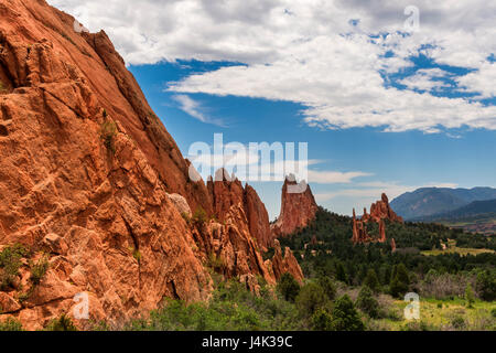 Schöne rote Sandstein Felsformation im Roxborough State Park in Colorado, in der Nähe von Denver, USA Stockfoto