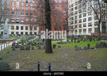 Granary Burying Ground in Boston - BOSTON, MASSACHUSETTS Stockfoto