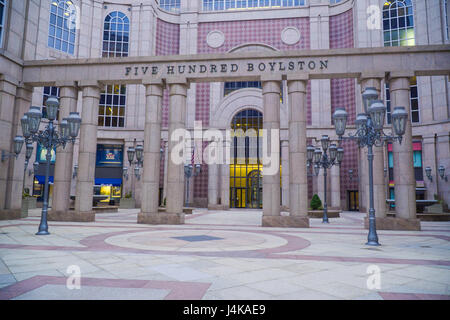 Fünf hundert Boylston Gebäude in Boston - BOSTON, MASSACHUSETTS Stockfoto