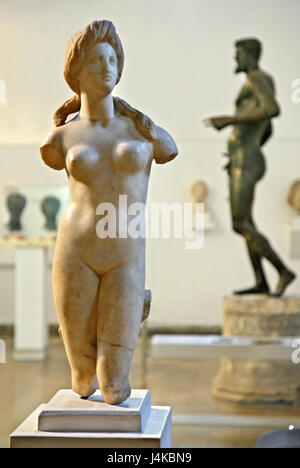 Marmor Statue der Aphrodite (Venus) von Soli, in Zypern (archäologischen) Museum in Nikosia (Lefkosia) Stockfoto