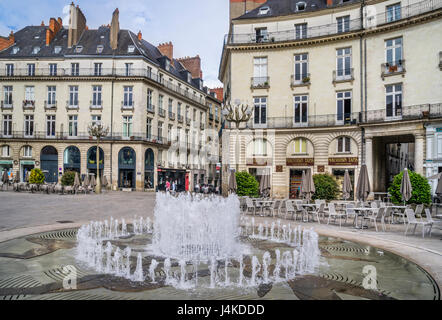 Frankreich, Pays De La Loire, Nantes, Place Graslin und Fontaine Graslin, einer der wichtigsten Plätze in der Innenstadt von Nantes Stockfoto