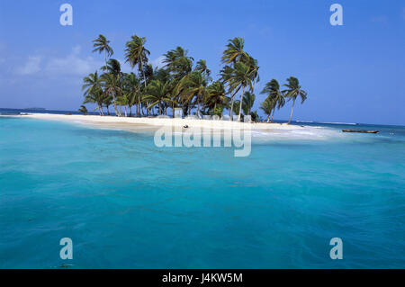 Panama, Isla San Blas, Rio Sidra, batch-Grillos Inseln, Meer, Palmen-Insel Mittelamerika, San Wind Inseln, Archipel San weht, Insel, Palmen, Tourismus, Reiseziel, Urlaub, Konzeption, Abgeschiedenheit, Ruhe, Stille, Trauminsel, Traumurlaub Stockfoto