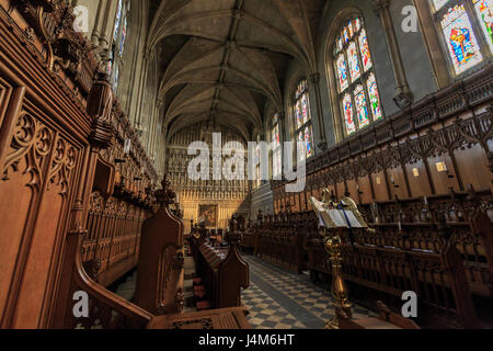 Das Innere der Magdalen College Chapel, Oxford University, England Stockfoto