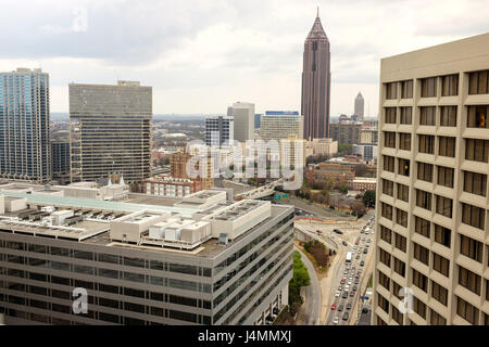 Blick vom Hilton Hotel Downtown Atlanta, Georgia, USA Stockfoto