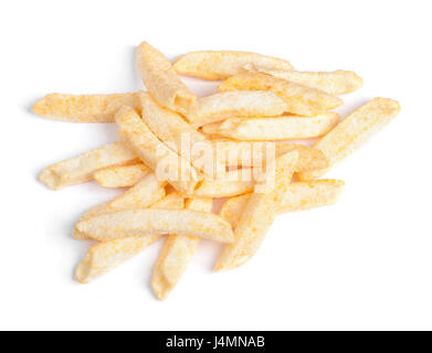 Haufen von Käse Blätterteig klebt isolierten auf weißen Hintergrund Stockfoto