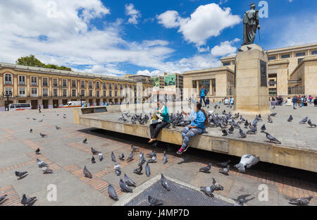 Stock Foto - primäre Kathedrale an der Plaza de Bolivar Bogota Kolumbien Stockfoto