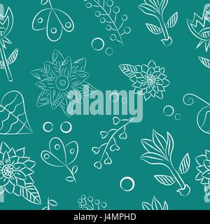 Weißem floralen Elementen Stock Vektor