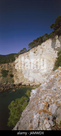 Italien, Apulien, Gargano, Baia Tu San Felice, Küste Europas, Süditalien, zu schließen, Vieste, Galle Küste, Bucht, Meer, Mittelmeer, Adria, Natur, Fels Stockfoto