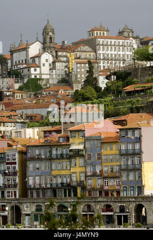 Cais da Ribeira, Ribeira Stadt vierten, alte Stadt, Porto, Portugal, Stockfoto