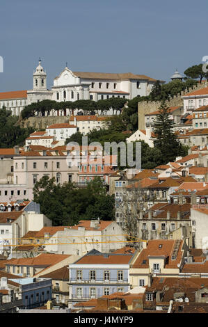Blick auf die Stadt, Lissabon, Portugal, Stockfoto