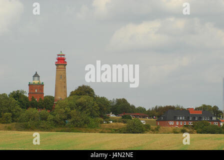 Deutschland, Mecklenburg-Vorpommern, Ostsee Insel Rügen, Wittow, Kap Arkona, Leuchttürme, Stockfoto