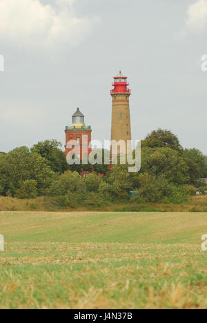 Deutschland, Mecklenburg-Vorpommern, Ostsee Insel Rügen, Wittow, Kap Arkona, Leuchttürme, Stockfoto