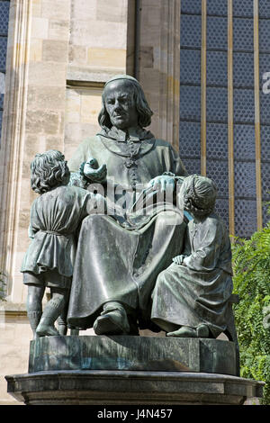 Deutschland, Bayern, Franken, Dinkelsbühl, Denkmal Christoph von Schmid Stockfoto