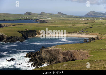 Irland, Munster, County Kerry, Dingle Halbinsel, Küstenlandschaft, Stockfoto
