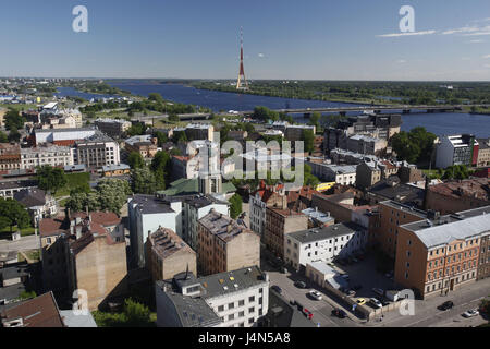 Lettland, Riga, Old Town, Stadtübersicht, Stockfoto