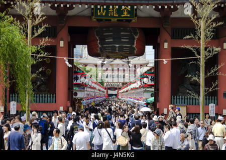 Japan, Tokio, Asakusa Bezirk Nakamise Dori, Ziel Bau, Tourismus, Stockfoto