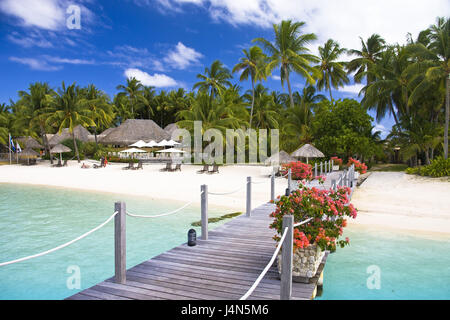 Französisch Polynesien, Bora Bora, Matira, Intercontinental Resort, Strand, Stockfoto