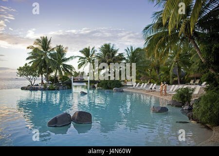 Französisch-Polynesien, Tahiti, Tahiti Nui Island, Papete, Intercontinental Resort, Strand, Tourismus, Stockfoto