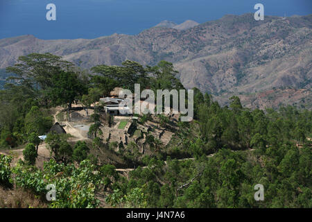 Demokratische Republik Timor-Leste, Dili, Landschaft, Haus, Bergregion, Laulara, Stockfoto