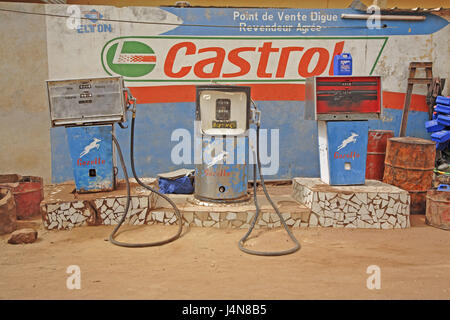 West-Afrika, Mali, Niger-Binnendelta, Stadt Mopti, Tankstelle, Stockfoto