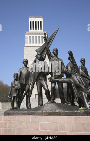 Deutschland, Thüringen, Weimar, KZ Buchenwald, Denkmal, Glockenturm, Stockfoto