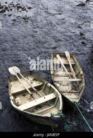 Irland, Westküste, Kinvarra, Ruder-Stiefel, Stockfoto