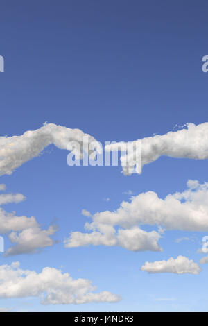 Himmel, blau, Wolkenbildung, Schöpfung, Finger, Touch, Charakter, Stockfoto