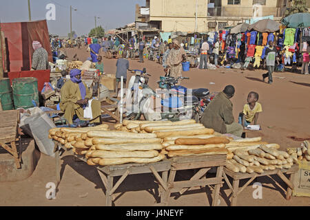 West-Afrika, Mali, Niger-Binnendelta, Stadt Mopti, Markt, Stockfoto