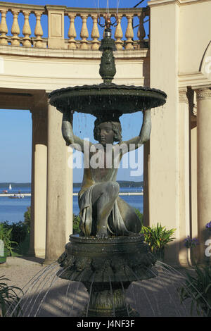 Deutschland, Mecklenburg-Vorpommern, Schwerin, Schlossgarten im Schweriner Schloss, Orangerie, Brunnen, gut Charakter, Stockfoto