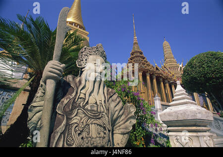 Thailand, Bangkok, Wat Phra Kaeo, Grand Palace, Wat Phra Kaeo Statue, Stockfoto