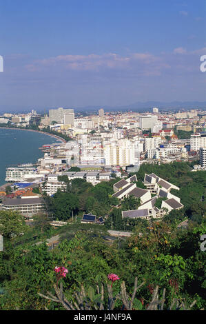 Thailand, Pattaya, Pattaya Beach, Stadtübersicht, Stockfoto