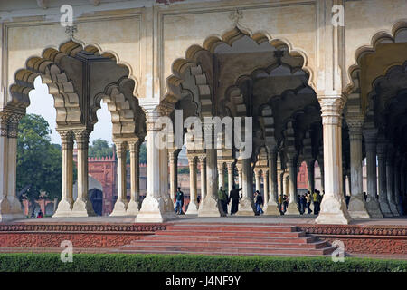 Indien, Uttar Pradesh, Agra, Agra Fort, Diwan-i-Aam, Person, Stockfoto